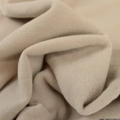 Tissu Micro polaire beige - OEKO TEX