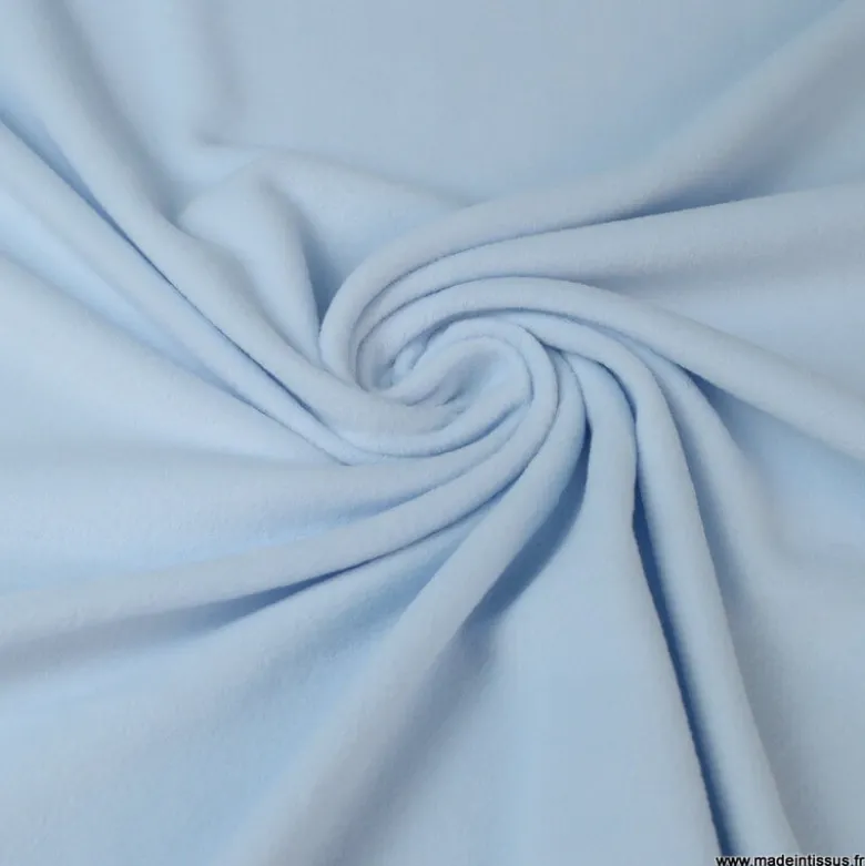 Tissu Micro polaire bleu Campanule - OEKO TEX
