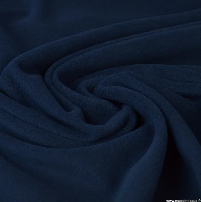 Tissu Micro polaire Bleu marine foncé - OEKO TEX