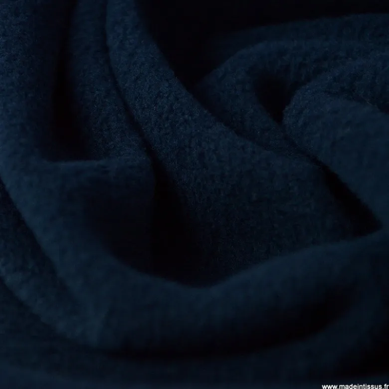 Tissu Micro polaire Bleu marine foncé - OEKO TEX