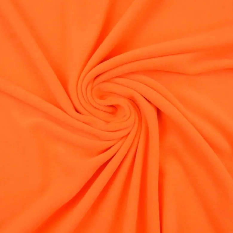 Tissu Micro polaire orangina - OEKO TEX