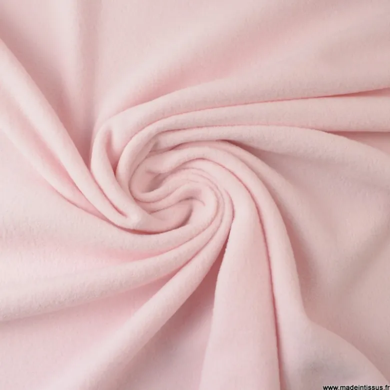 Tissu Micro polaire Rose - OEKO TEX