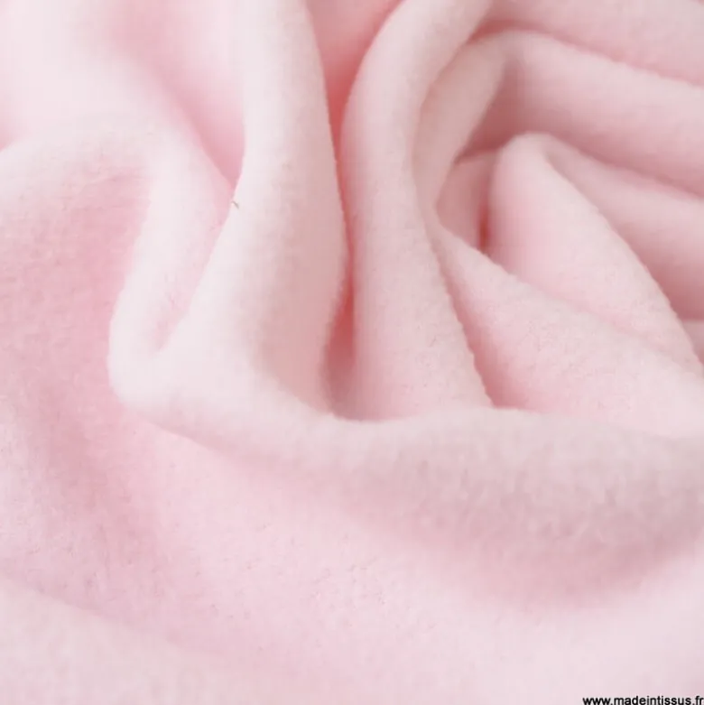Tissu Micro polaire Rose - OEKO TEX