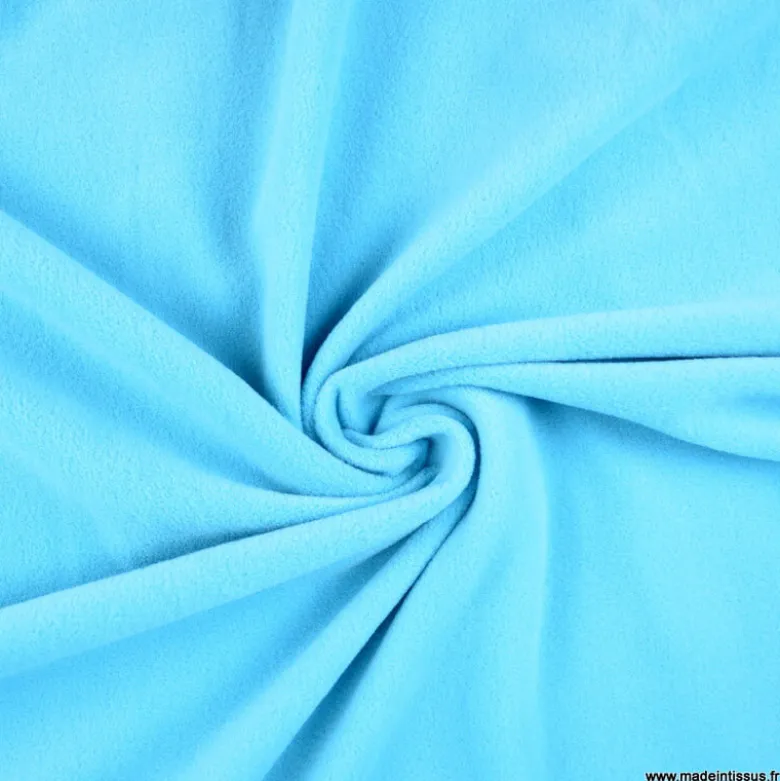 Tissu Micro polaire turquoise- OEKO TEX
