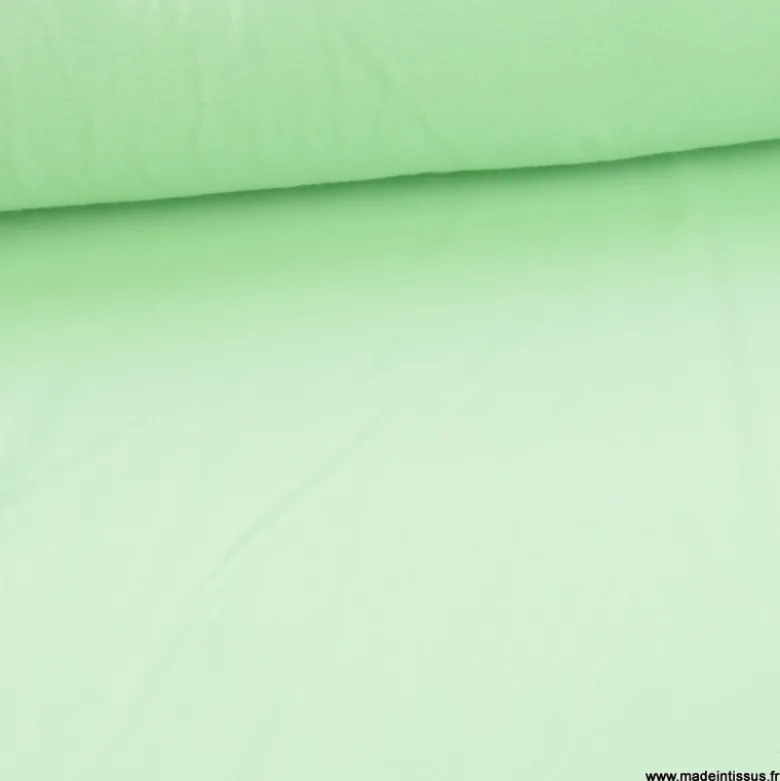 Tissu Micro polaire vert Menthe - OEKO TEX