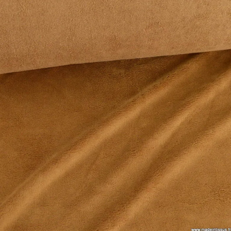 Tissu micro éponge de bambou Caramel - OEKO TEX standard 100