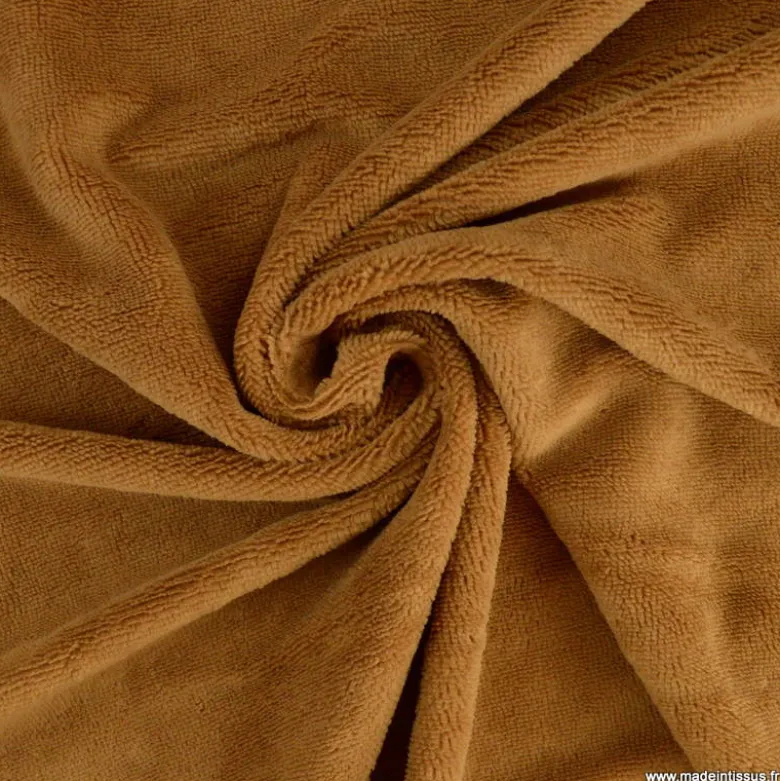 Tissu micro éponge de bambou Caramel - OEKO TEX standard 100