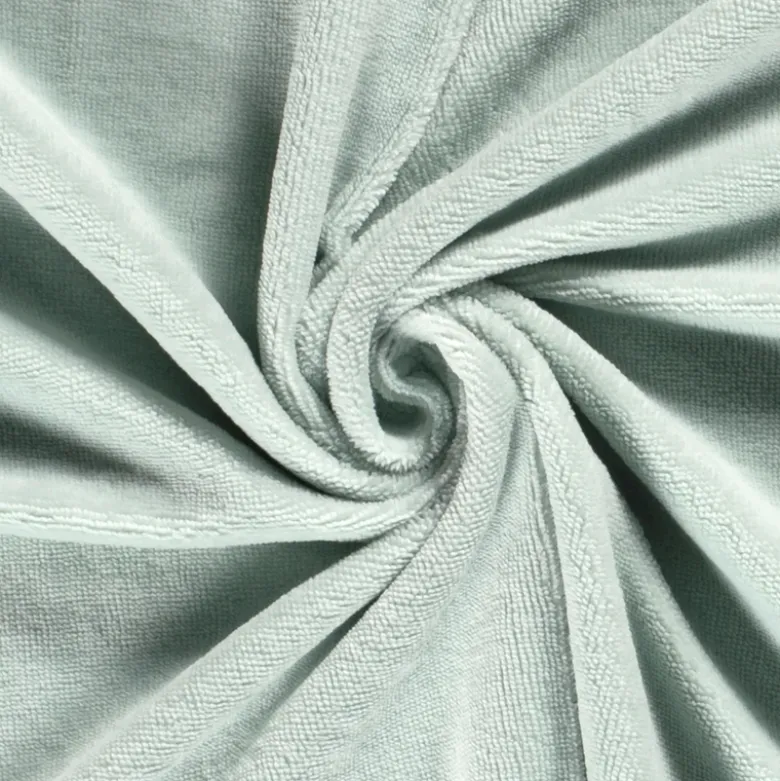 Tissu micro éponge de bambou – Coloris vert sauge - OEKO TEX