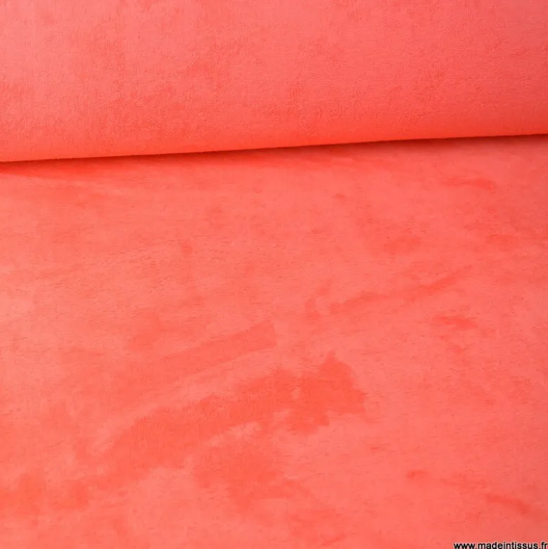 Tissu micro éponge de bambou Corail - OEKO TEX
