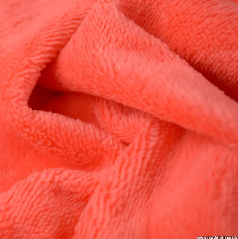 Tissu micro éponge de bambou Corail - OEKO TEX