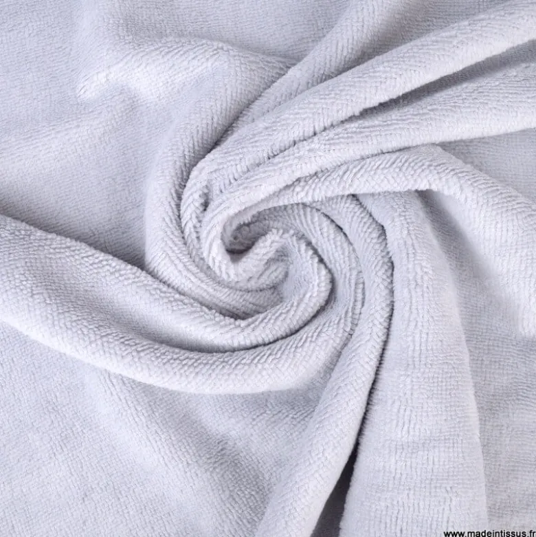 Tissu micro éponge de bambou gris - OEKO TEX