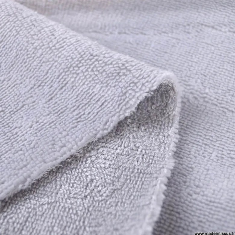 Tissu micro éponge de bambou gris - OEKO TEX