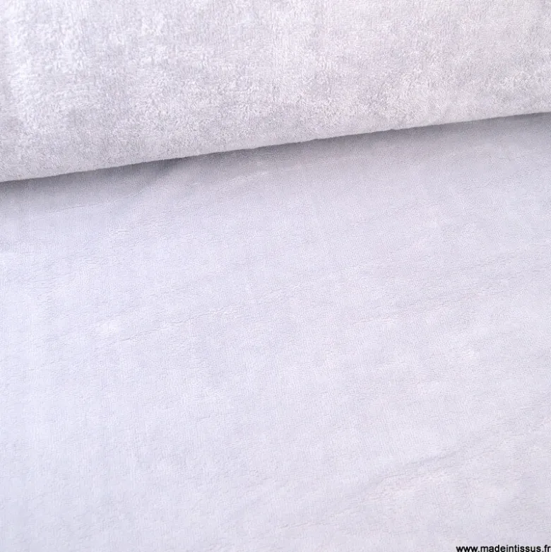 Tissu micro éponge de bambou gris - OEKO TEX
