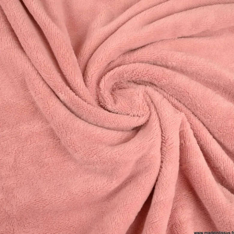Tissu micro éponge de bambou Vieux Rose - OEKO TEX
