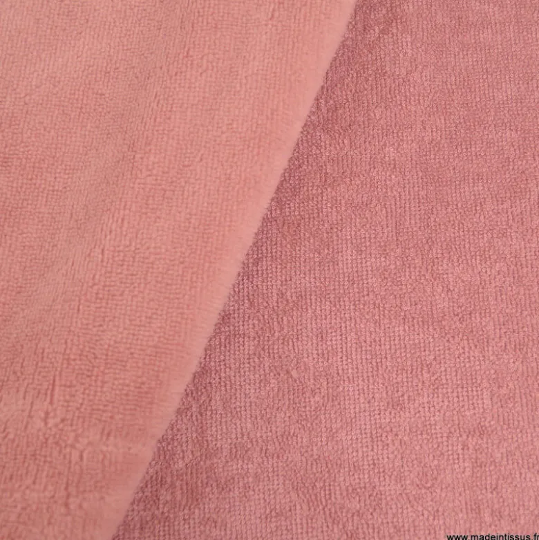 Tissu micro éponge de bambou Vieux Rose - OEKO TEX
