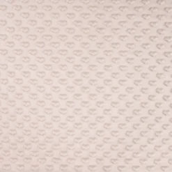 Tissu minky motif coeur coloris Sable clair