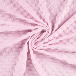 Tissu minky motif coeur coloris Rose