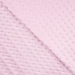 Tissu minky motif coeur coloris Rose
