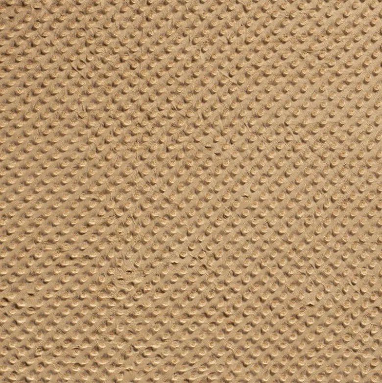 Tissu minky pois Beige - oeko tex