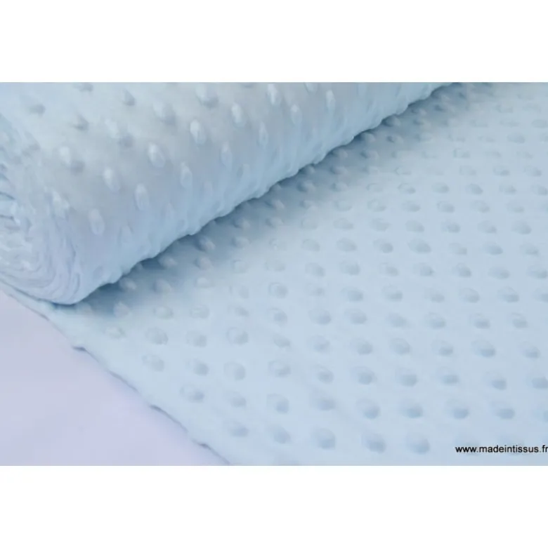 Tissu minky POIS CIEL - OEKO TEX