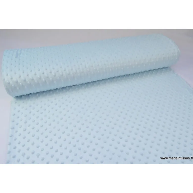 Tissu minky POIS CIEL - OEKO TEX