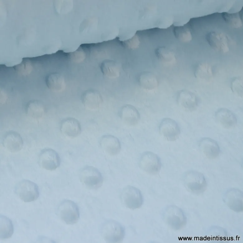 Tissu minky POIS CIEL - OEKO TEX
