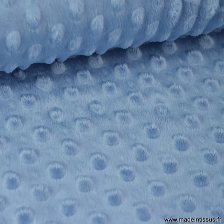 Tissu minky pois denim - OEKO TEX