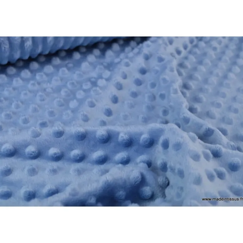 Tissu minky pois denim - OEKO TEX
