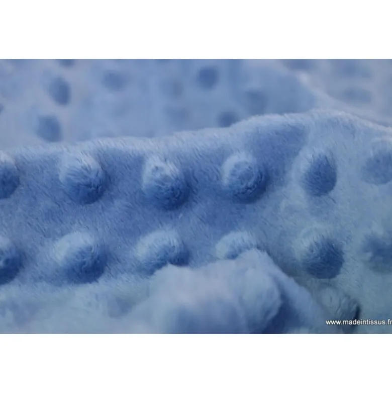 Tissu minky pois denim - OEKO TEX