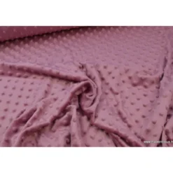Tissu minky POIS Framboise - oeko tex