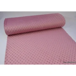 Tissu minky POIS Framboise - oeko tex