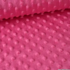 Tissu minky pois Fuchsia