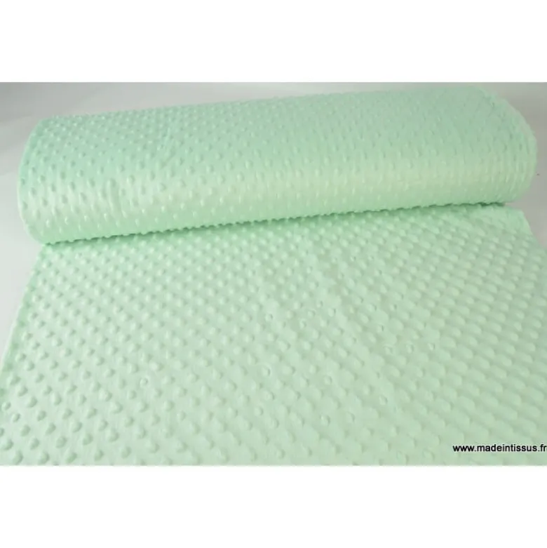 Tissu minky POIS MENTHE