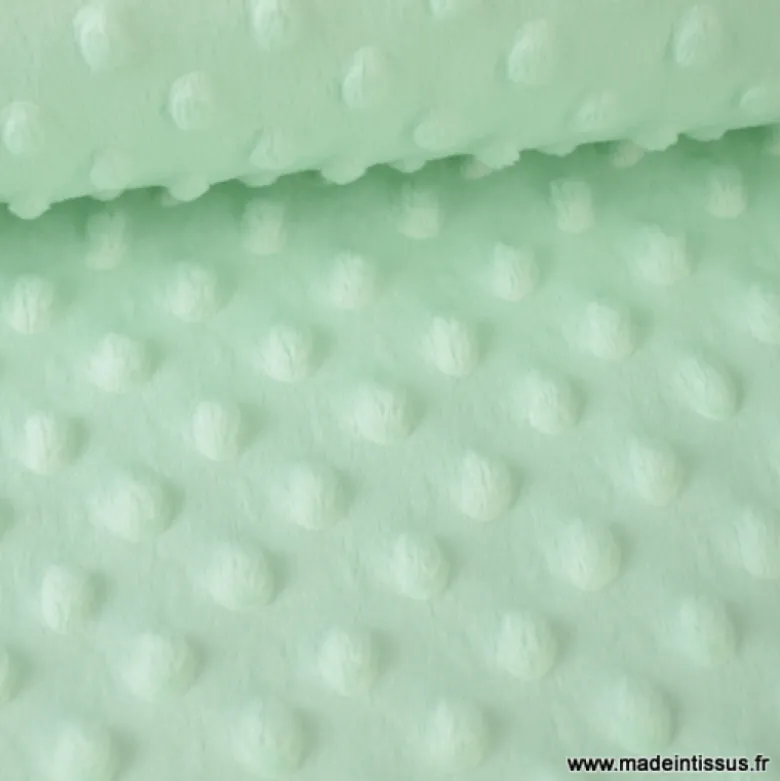 Tissu minky POIS MENTHE