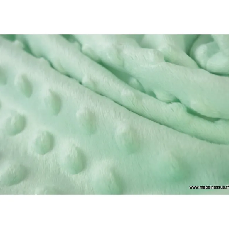 Tissu minky POIS MENTHE