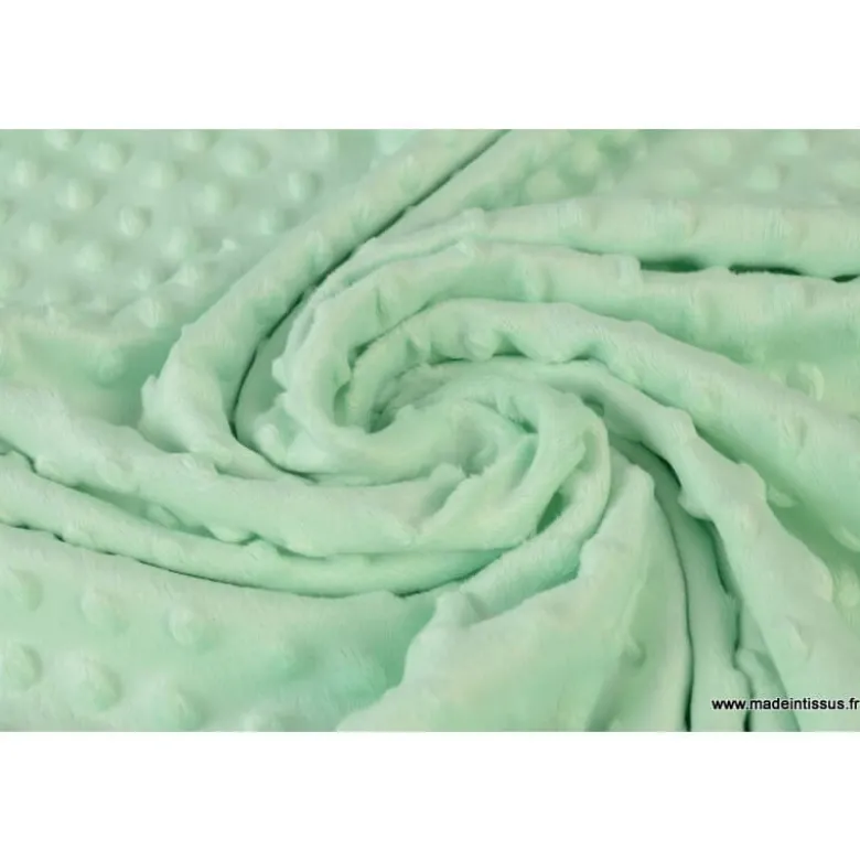 Tissu minky POIS MENTHE
