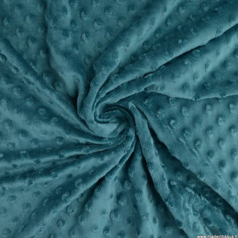 Tissu minky pois Paon - OEKO TEX