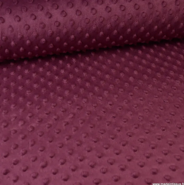 Tissu minky pois Prune