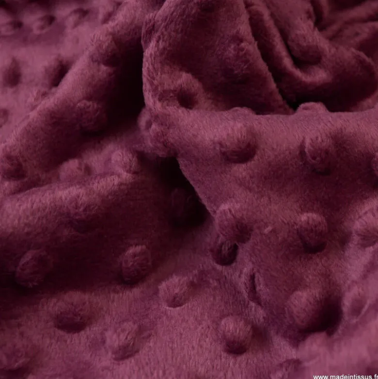 Tissu minky pois Prune