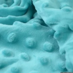 Tissu minky pois Turquoise