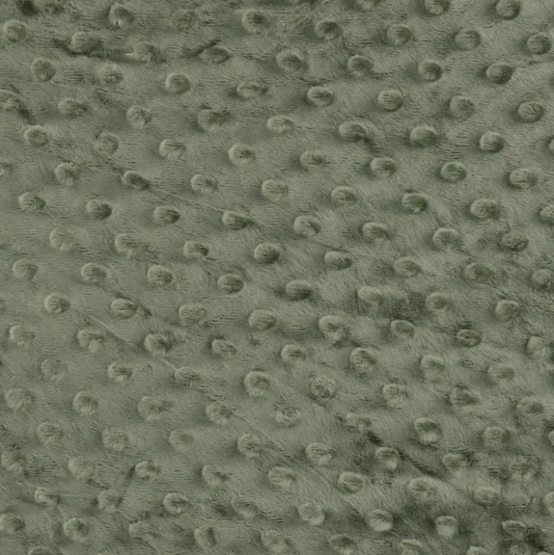 Tissu minky pois Vert kaki - OEKO TEX
