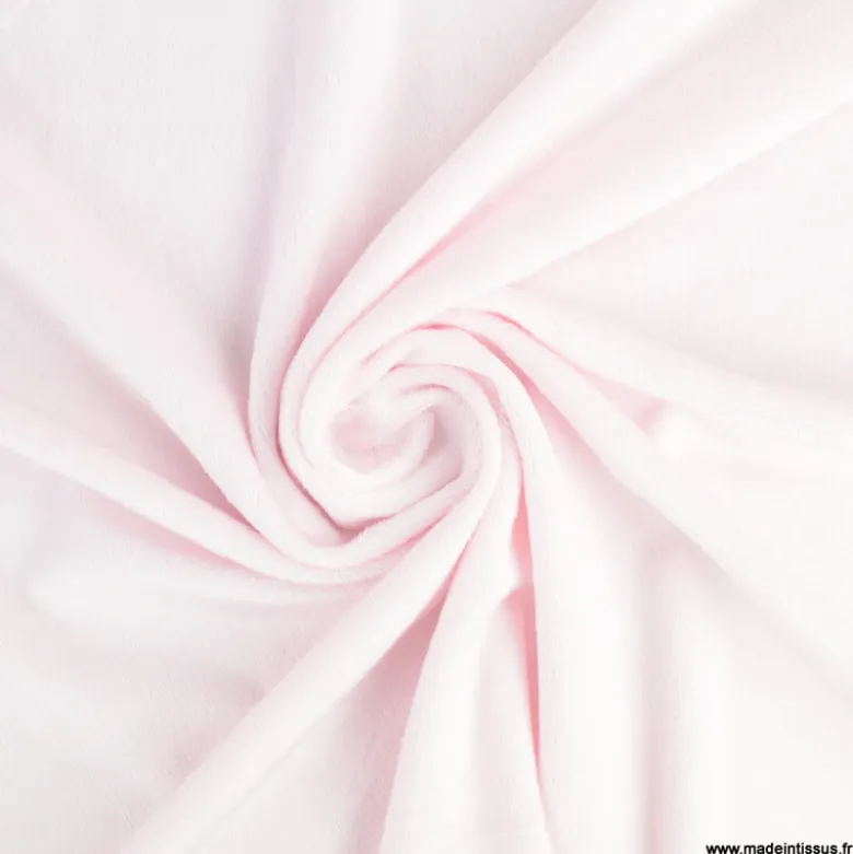Tissu minky Ras ultra doux Rose - OEKO TEX