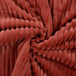 Tissu minky Rayures côtelé coloris Terracotta