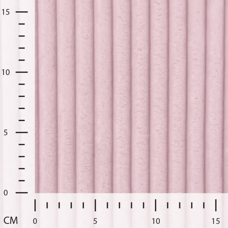 Tissu minky Rayures côtelé Ernest coloris Rose