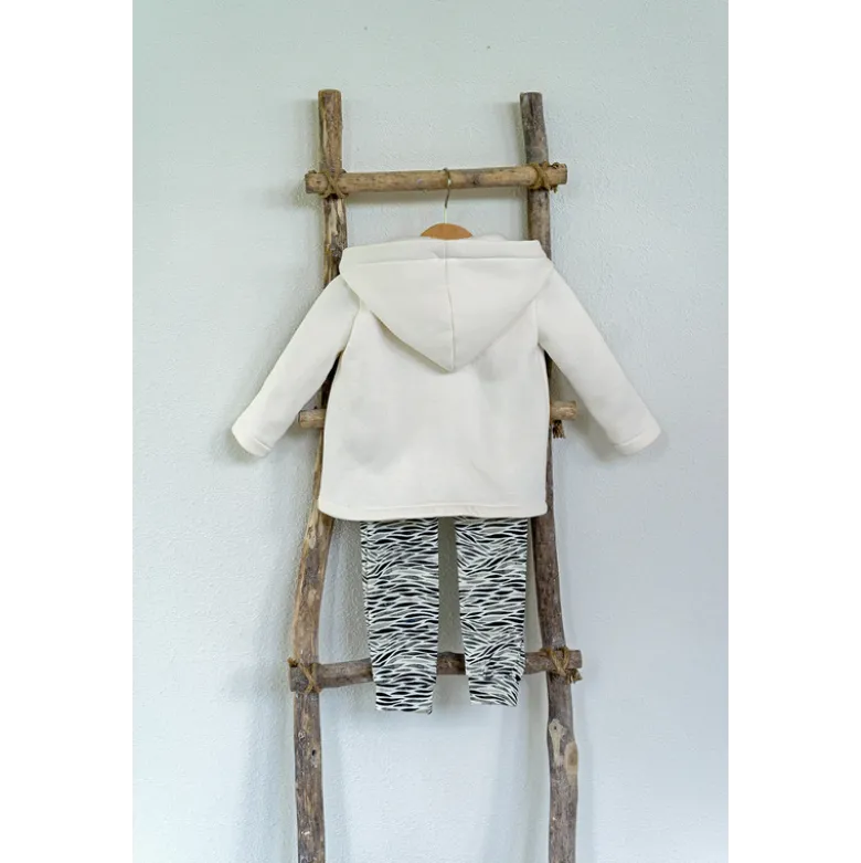 Tissu molleton sweat uni blanc cassé - OEKO TEX