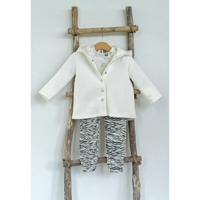Tissu molleton sweat uni blanc cassé - OEKO TEX