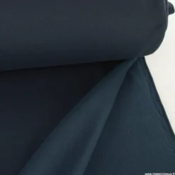Tissu molleton sweat uni bleu marine - OEKO TEX