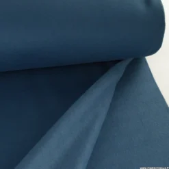 Tissu molleton sweat uni bleu indigo foncé - OEKO TEX