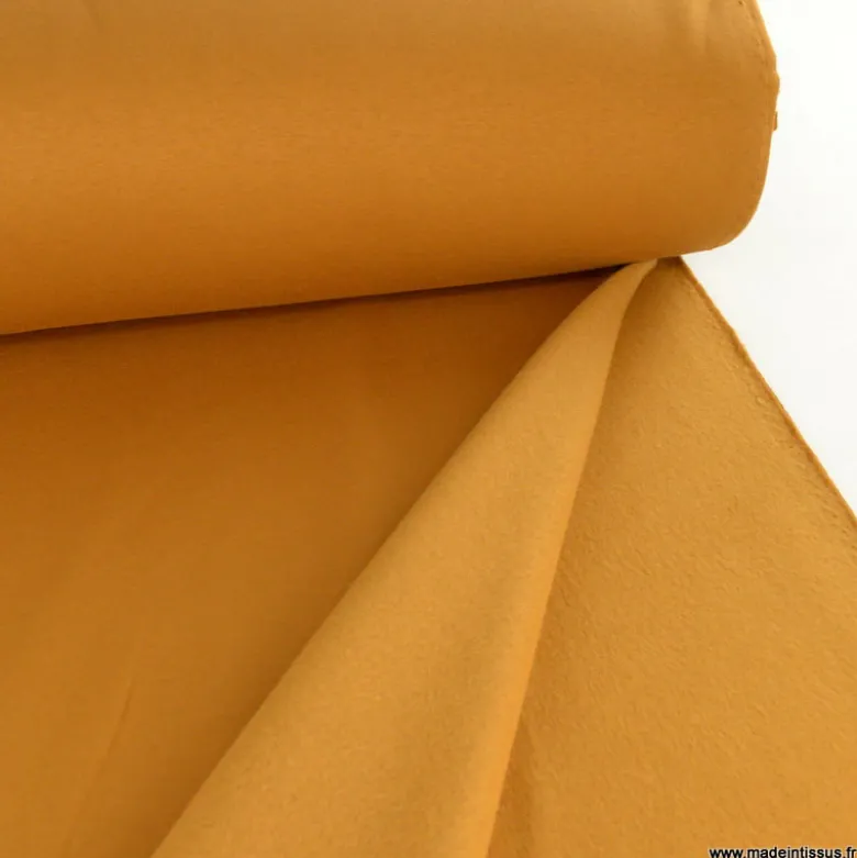 Tissu molleton sweat uni Camel - OEKO TEX