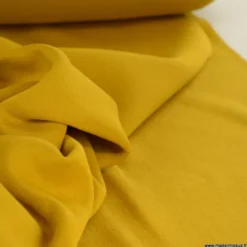 Tissu molleton sweat uni moutarde - OEKO TEX